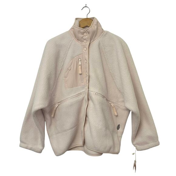 NWT Free People FP Movement X Hatch Hit The Slopes Fleece Jacket Canvas Size S - Picture 4 of 10